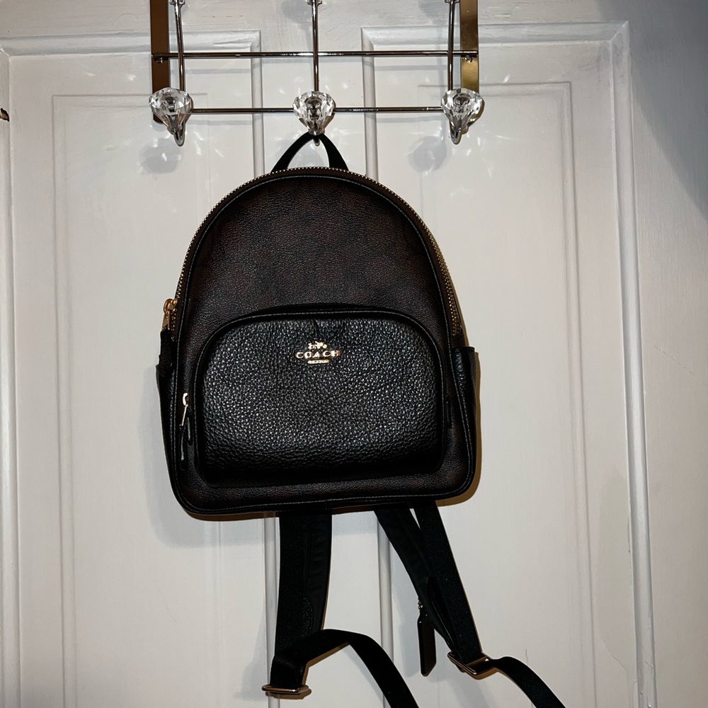 Coach mini backpack purse and matching wallet